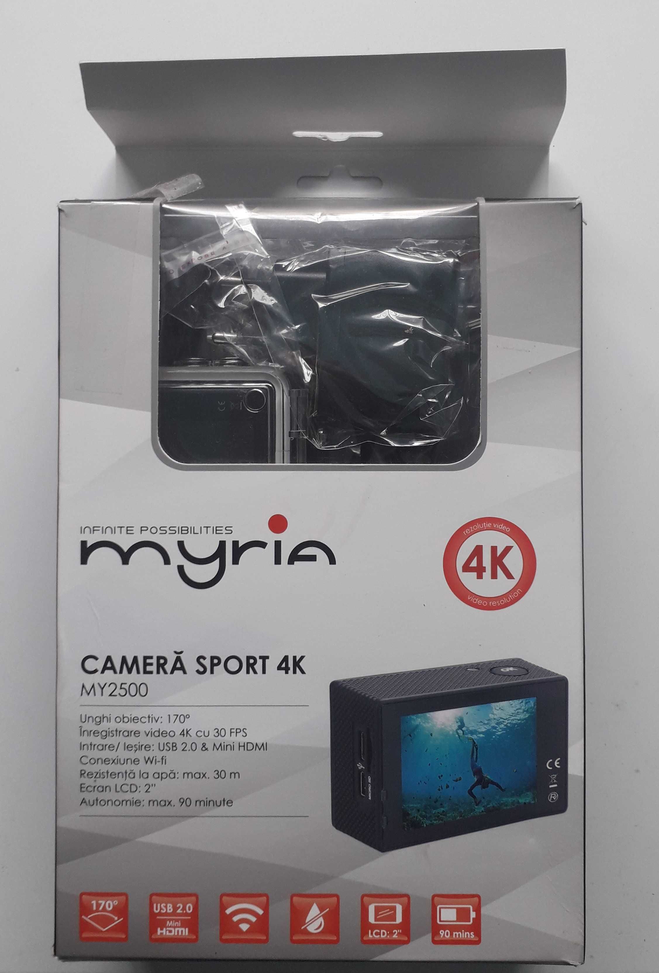 Vand Action Camera 4k, Myria MY2500, NOU!!!