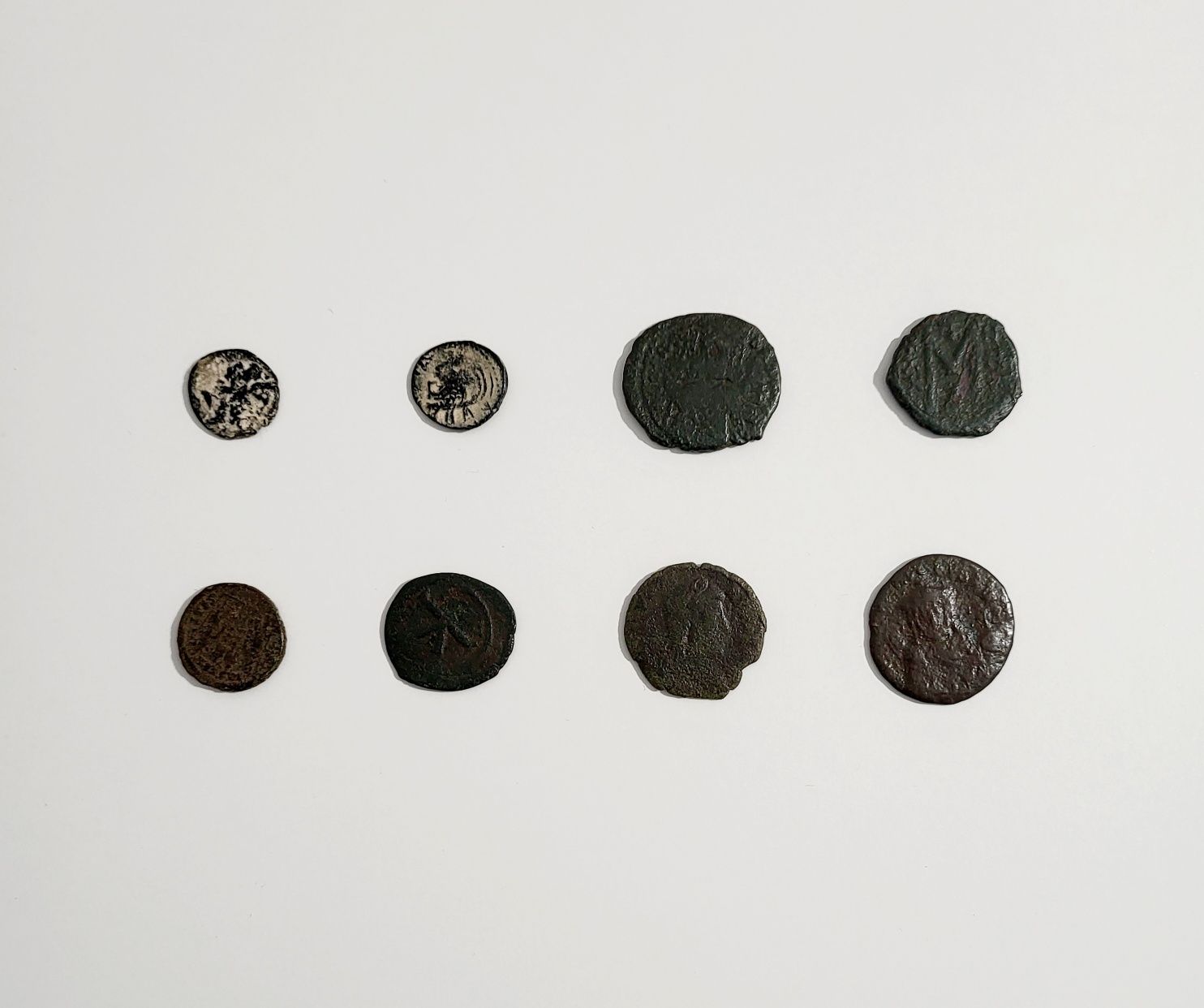 Monede romane antice din bronz. Anii 180-380 după Hristos.