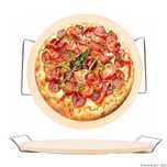 Tava pizza pentru coacere si servire, diametru 33 cm, alba, Klausberg