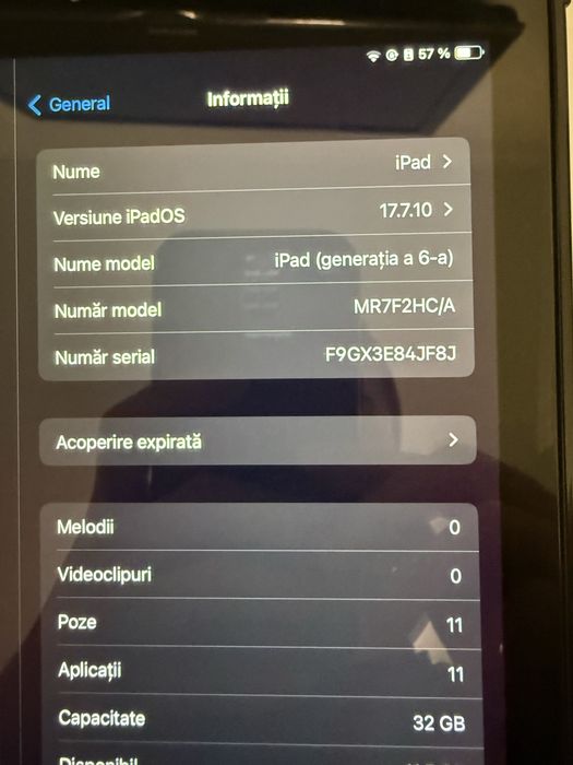 Vand Ipad gen 6 wi-fi