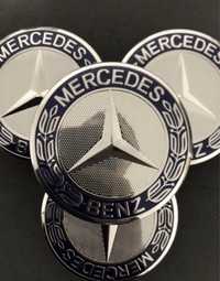 Set Capace janta roti aliaj Albastre 75mm Mercedes Class A C E S GLK