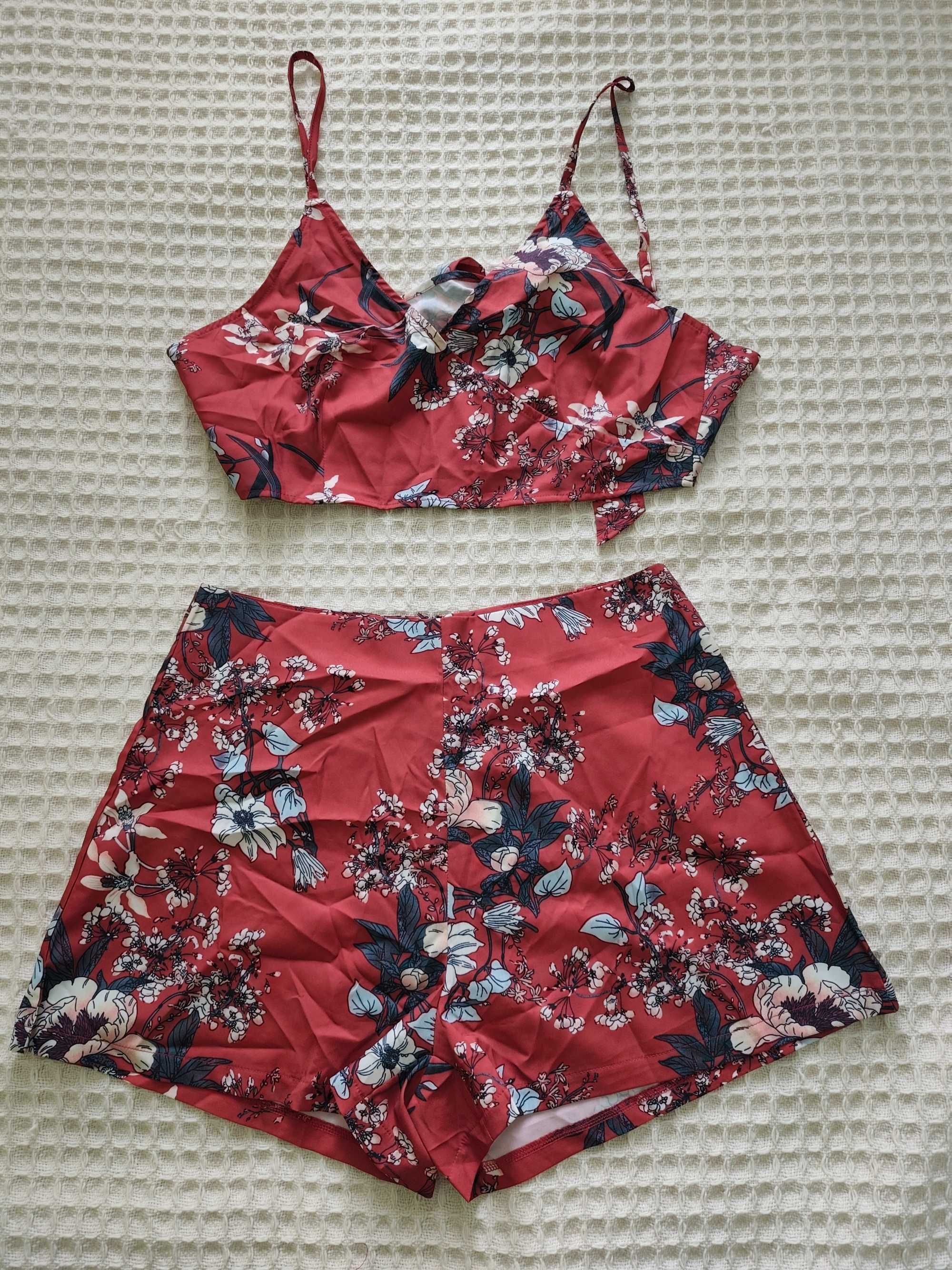 Червен летен комплект SHEIN