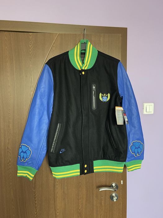 L Яке Nike Brasil Бразилия Destroyer Varsity Leather Jacket Jordan