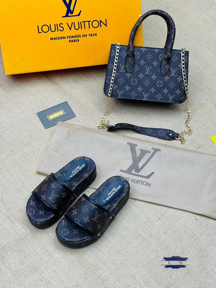 Set papuci+geanta Louis Vuitton