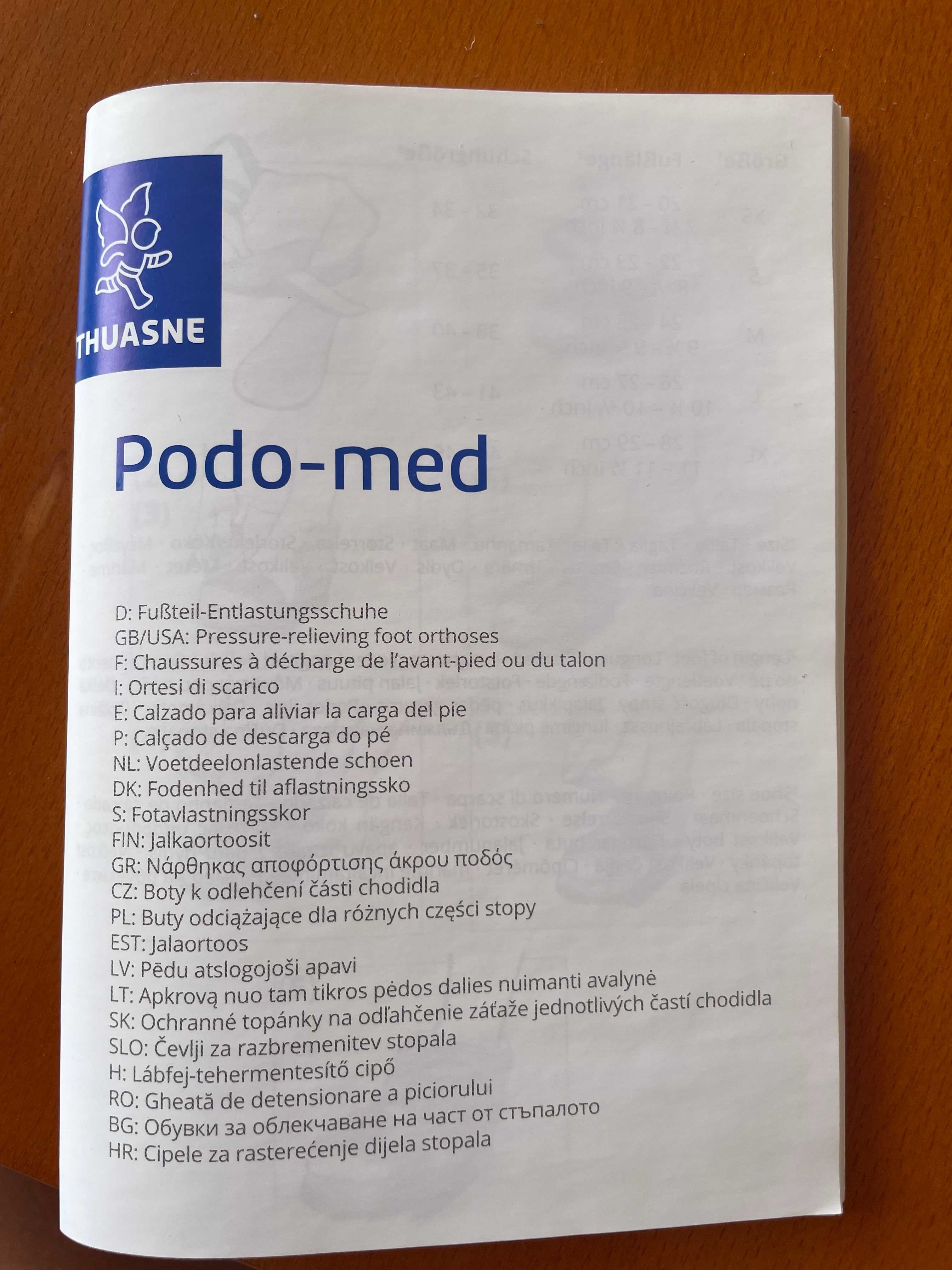 Постоперативна обувка Podo Med № 35-39