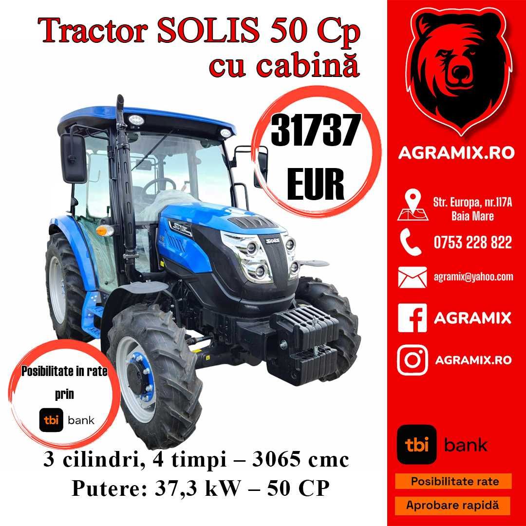 Tractor Solis NOU 50 CP cu cabina AGRAMIX
