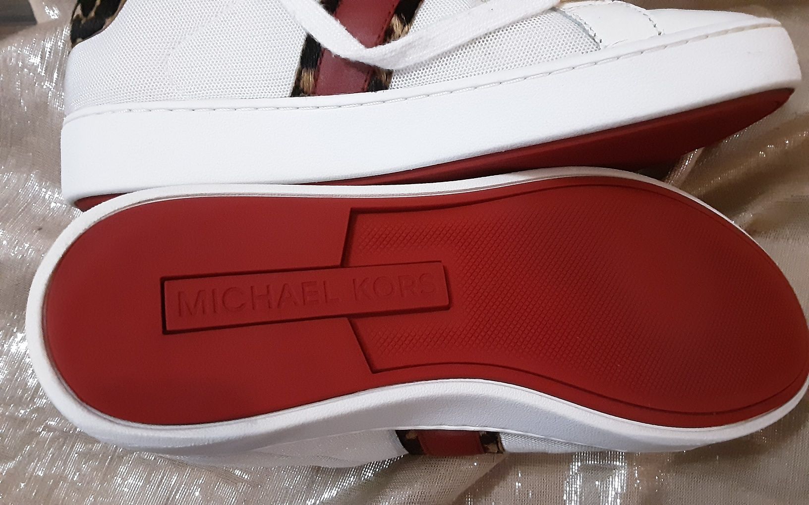 (37) MICHAEL KORS Irving stripe оригинални сникърси естествена кожа