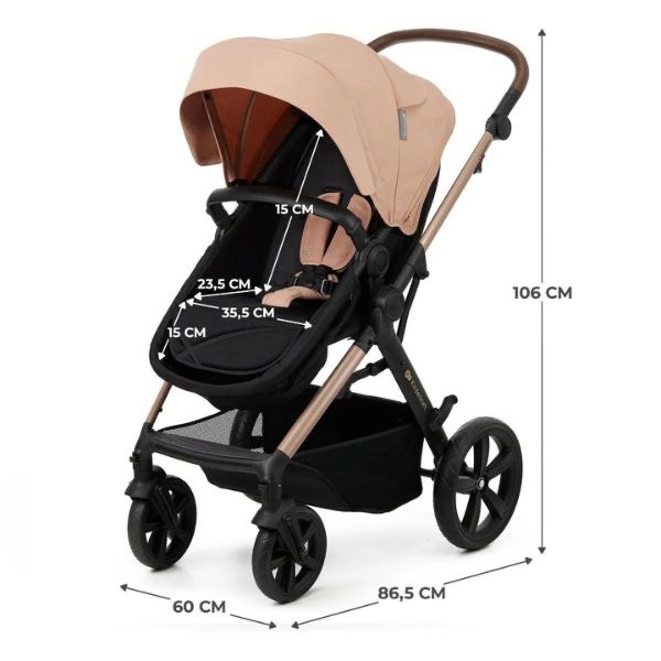Комбинирана Детска (Бебешка)Количка Kinderkraft MOOV 2 3в1, Sand Beige
