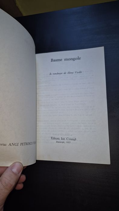Basme Mongole carte veche românească perioada comunista