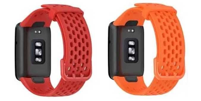 Set 2 bratari (rosu & portocaliu) din silicon ptr Xiaomi Mi Band 7 Pro