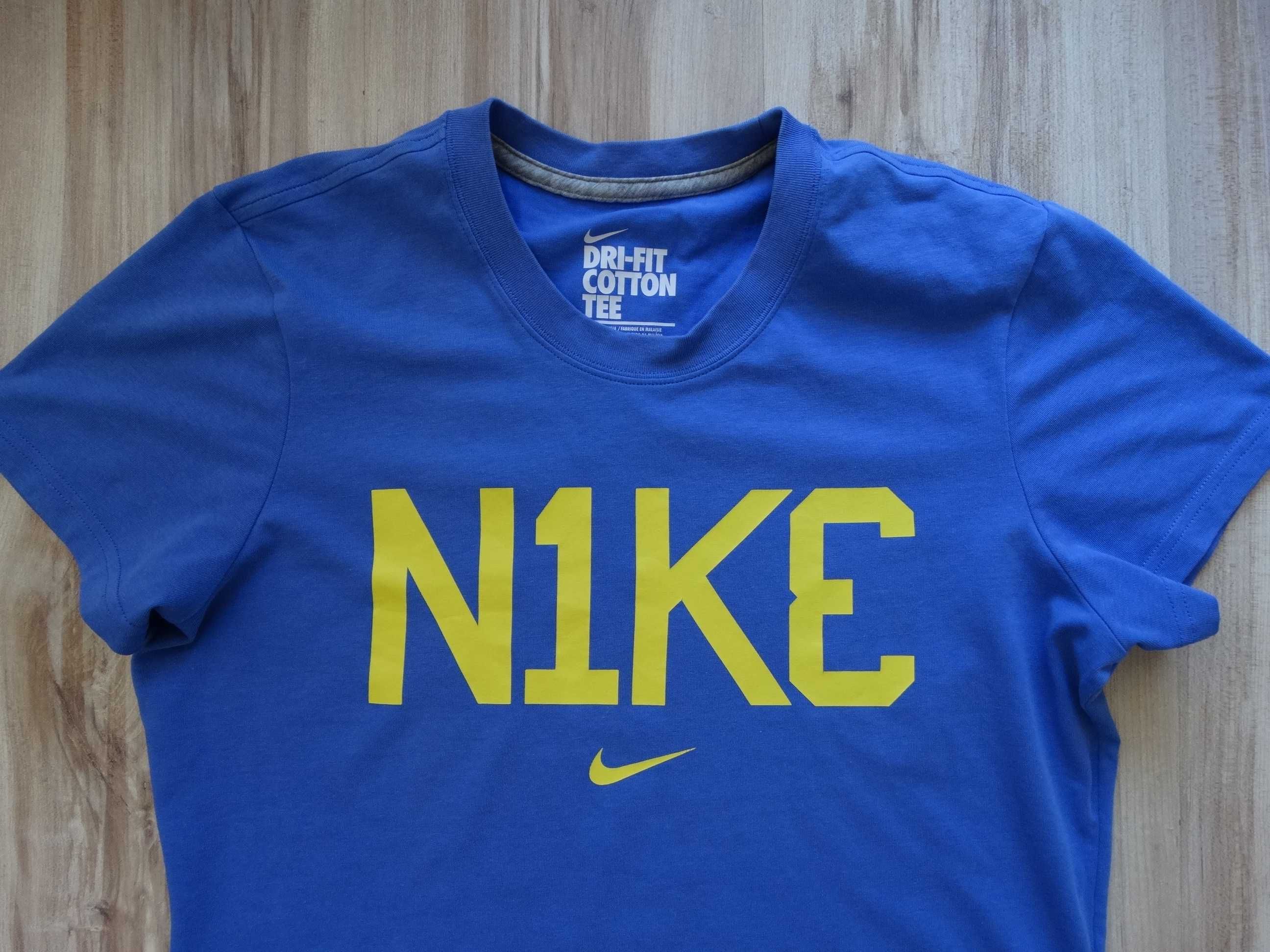 Найк Nike Dri Fit Cotton Tee женска синя тениска размер L