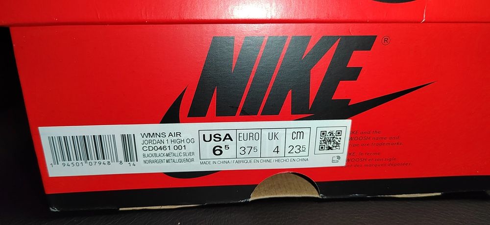 Nike Air Jordan 1 Retro High, номер 37,5