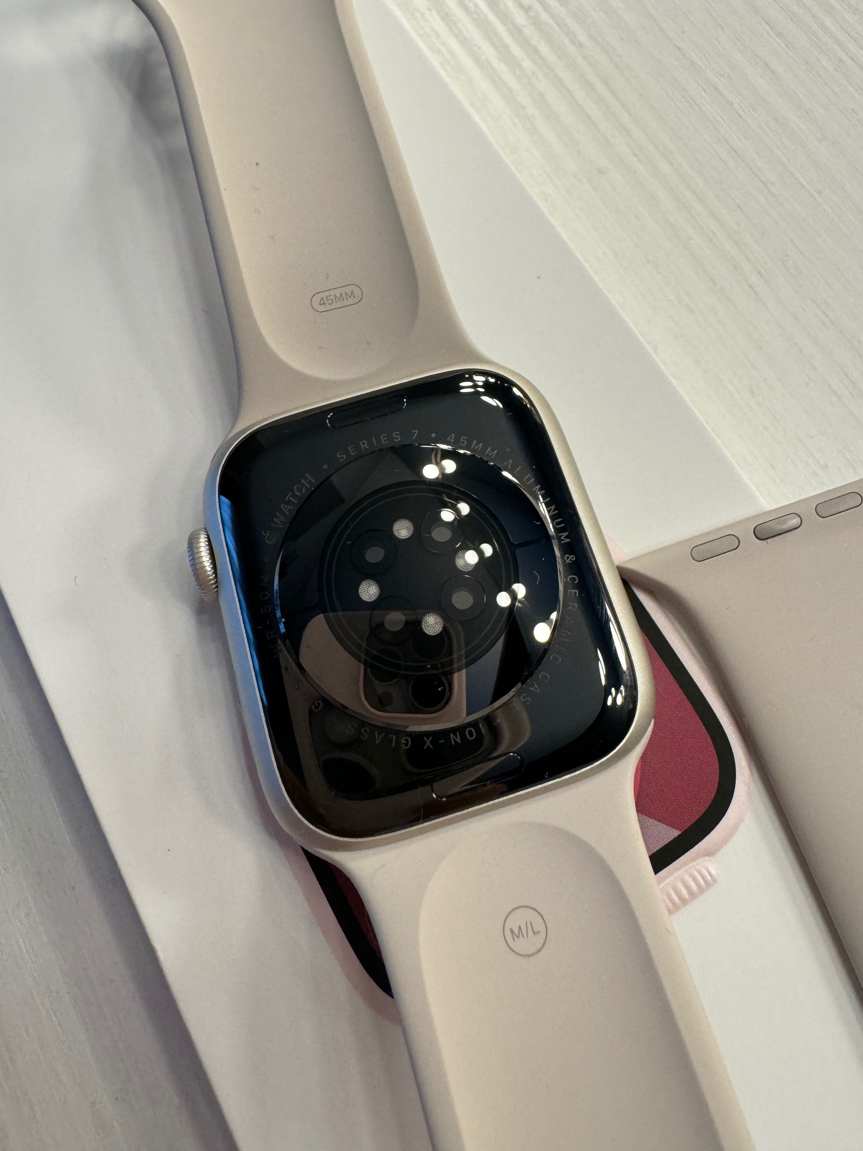 Apple watch seria 7 - 45 mm / starlight