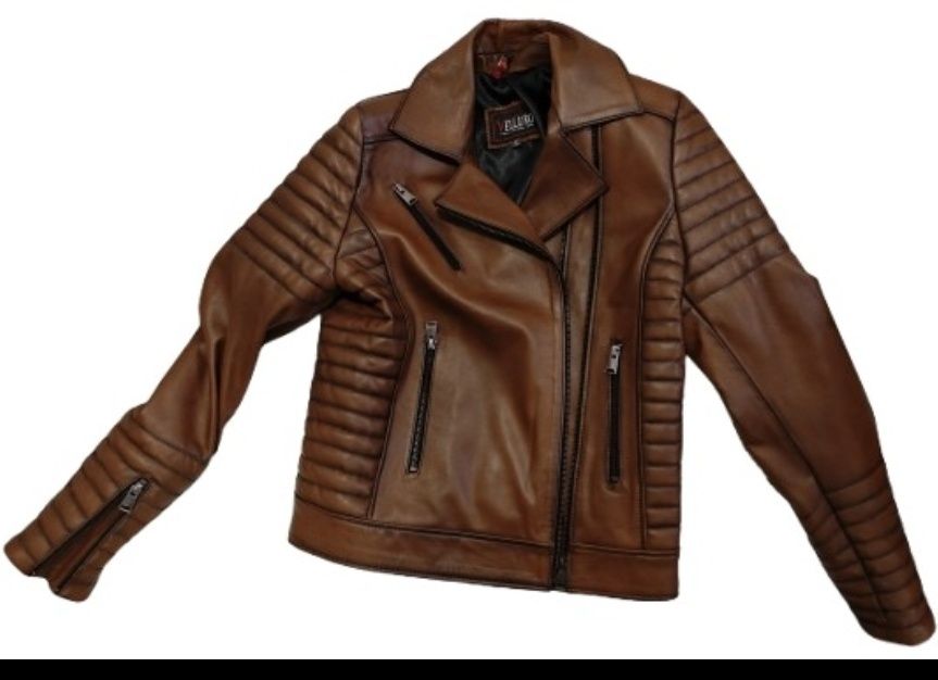 Geaca de piele maro