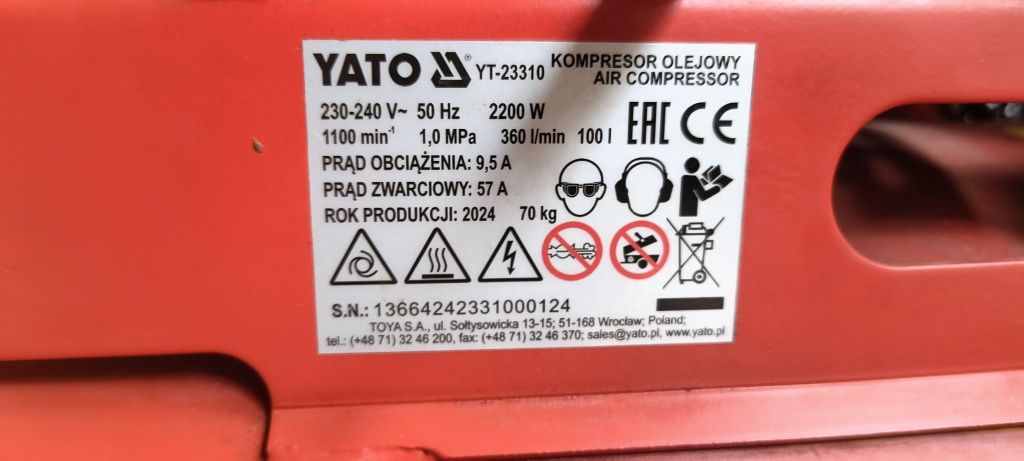 Compresor yato 100 L