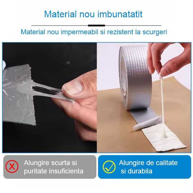 Bandă etanșare impermeabilă din aluminiu cu butil - Reparații scurgeri