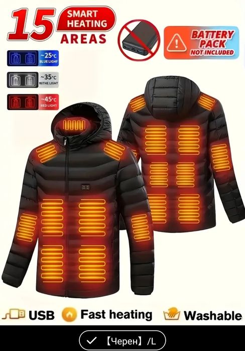 Електрическо USB отопляемо яке