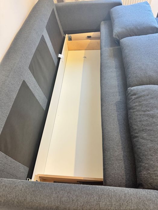Canapea extensibilă 3 locuri, FRIHETEN, gri închis, Ikea,
