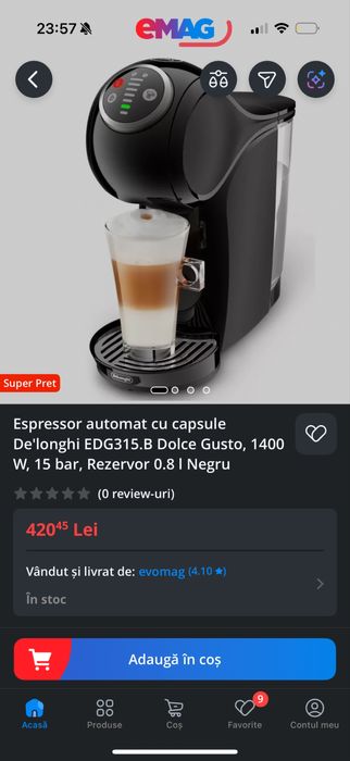 Espressor automat cu capsule De’longhi Dolce Gusto