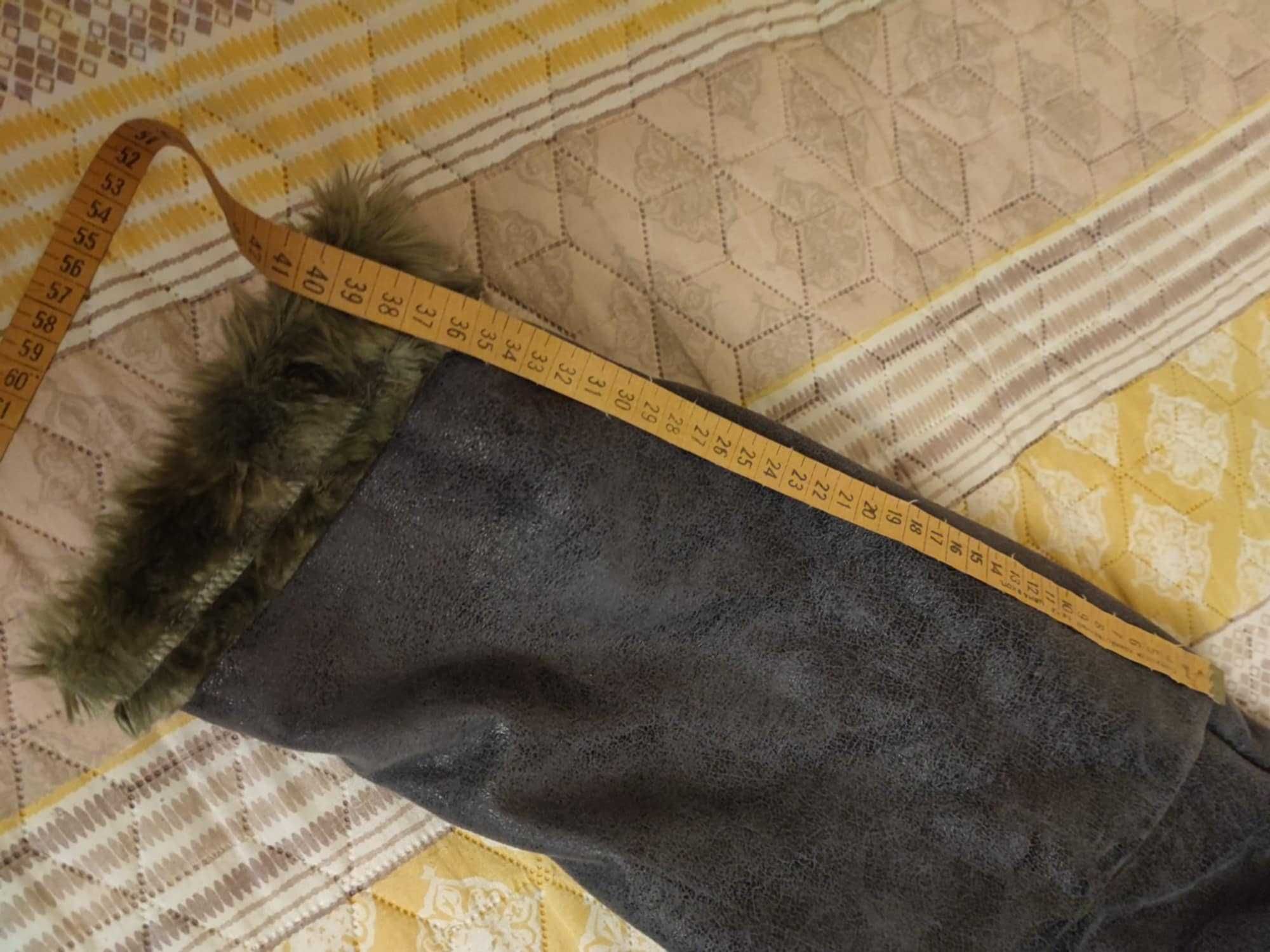 Късо палтенце с 3/4 ръкав-кожа