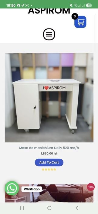 Vând masa manichiura de la Aspirom