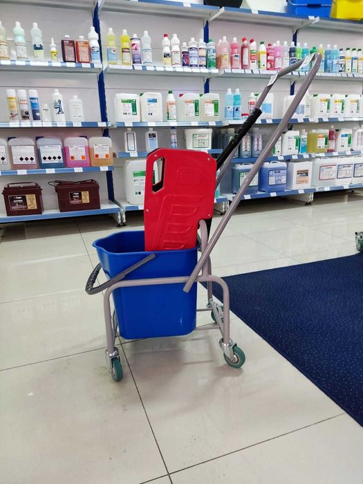 Тележка одноведерная для уборки, 25 литров, с отжимом, без лотка