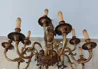 Candelabru antic de dimensiuni impresionante din bronz masiv in stil f