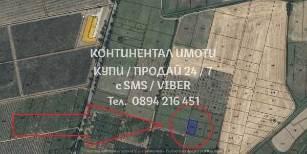 КОД 62760. Нива 930м2 на 300м от шосе на около 1400м от Йоаким Груево