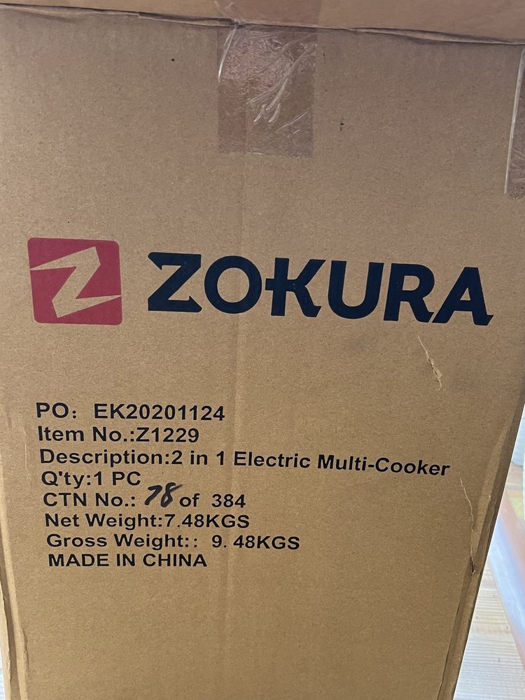 2 în 1 Electric Multi-Cooker Zokura
