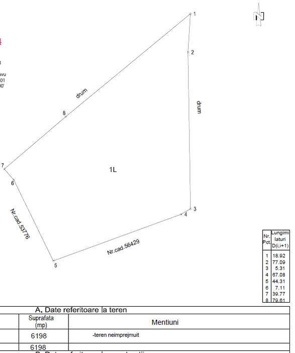 Tautii-Magheraus ,teren intravilan 62 ari , deschidere 119m