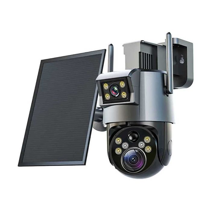 Camera de Supraveghere cu Panou Solar ,PTZ  4G,Q30B, cu Doua Lentile