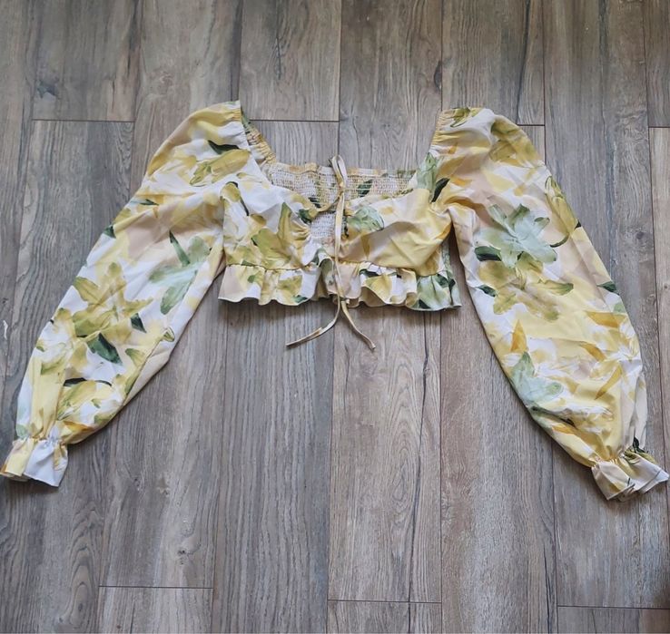Bluza crop top de vara sexy print floral