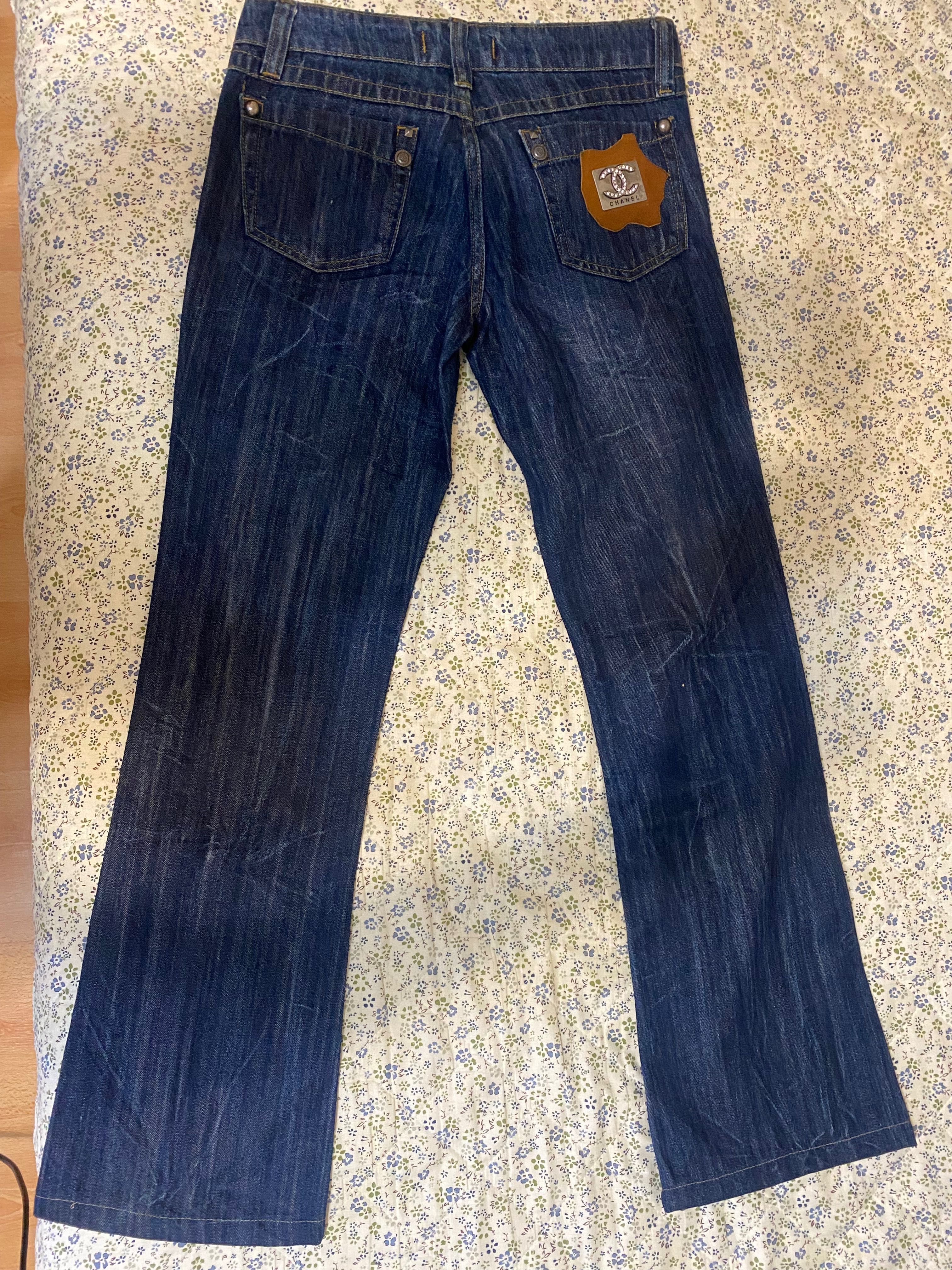 CHANEL Vintage Flared Дънки с ниска талия