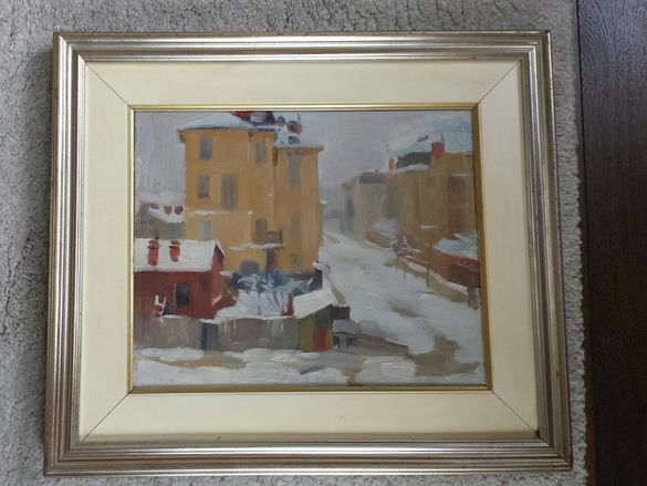Невена Ганчева (1897-1984) Картина Зимен градски пейзаж