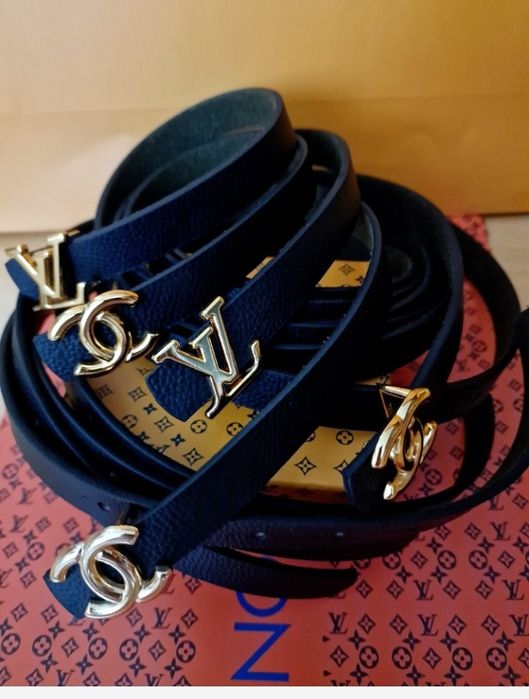 Curele inguste talie,logo metalic auriu, new models