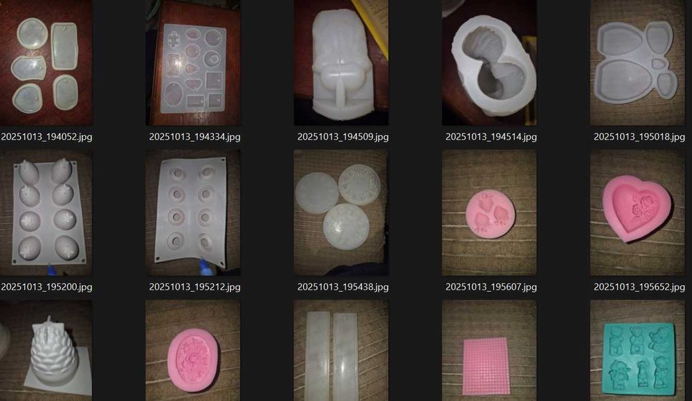 Продавам силиконови молдове - идеални за на сапуни, свещи, гипс, смола