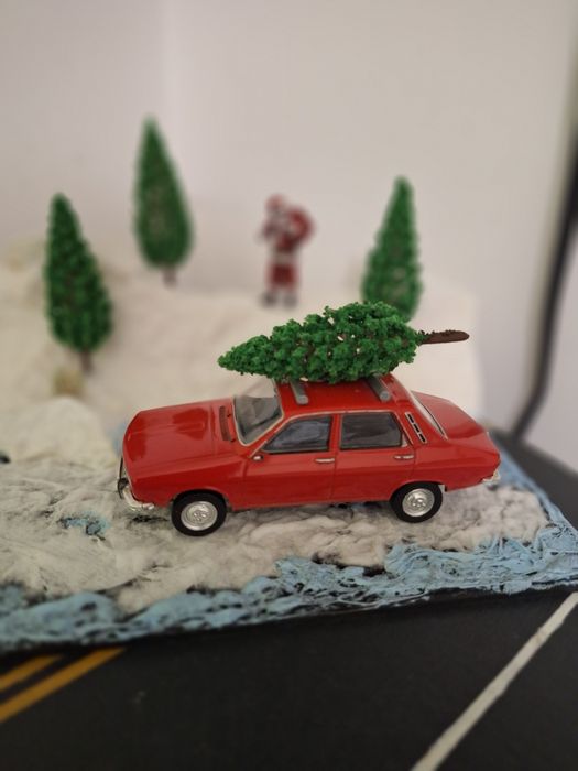 Diorama peisaj de iarna cu macheta inclusa