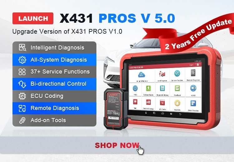 Tester LAUNCH X431 PROS V5.0 Android 8 inch, Multimarca, 37+ Functii