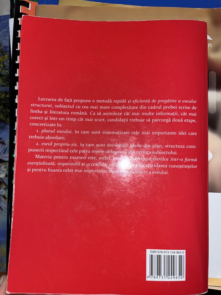 Culegere LIMBA ROMÂNĂ  BAC eseu + teste de rezolvat BAC