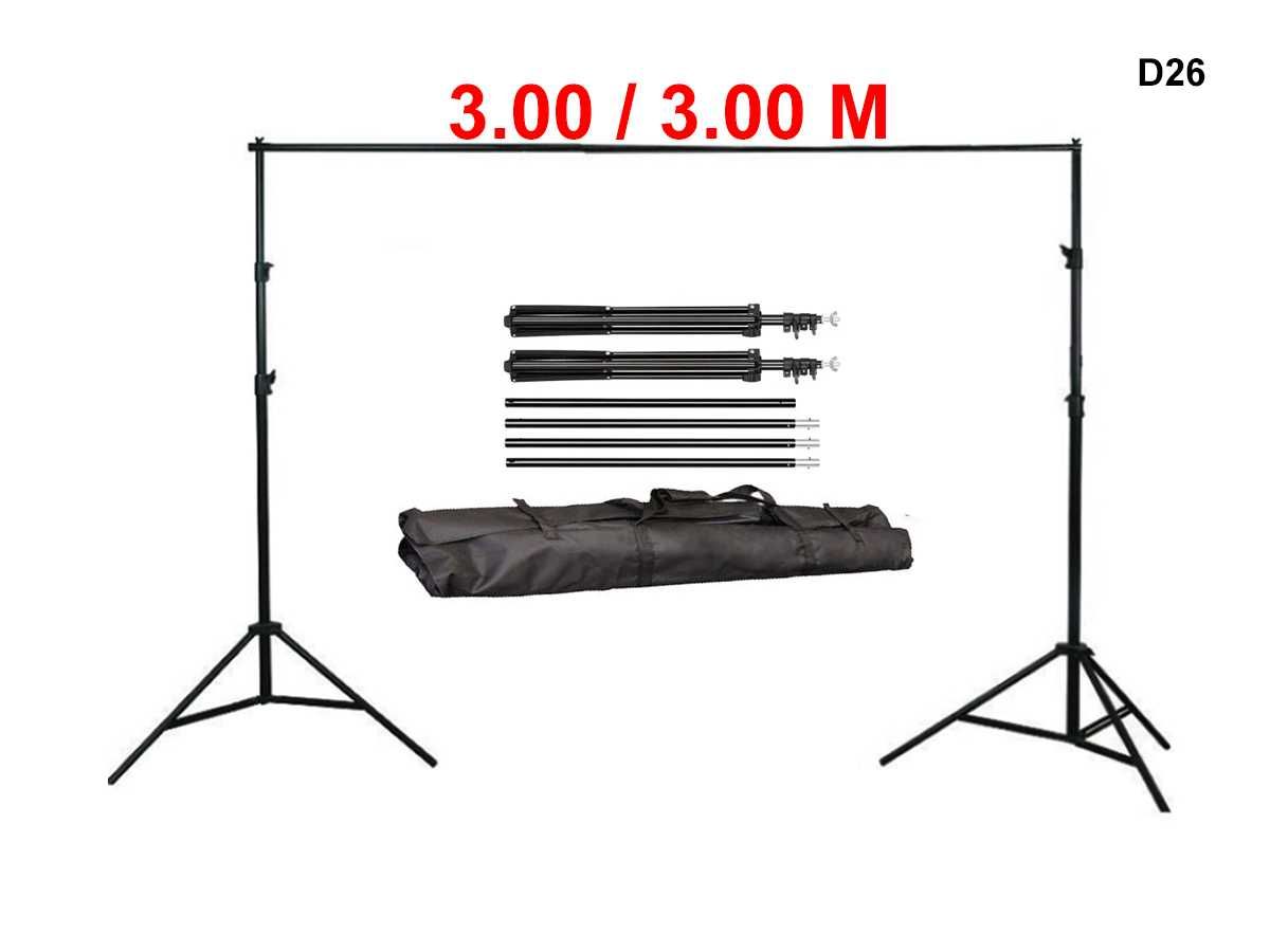 Set Suport Cadru Fundal Studio Stand Telescopic
Fotografic 3mx3m