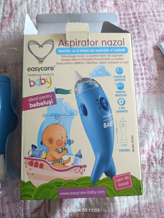 Aspirator nazal cu muzicuță și 2 viteze