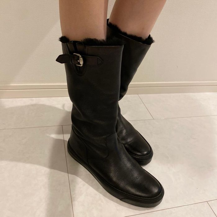 Gucci authentic Leather fur boots