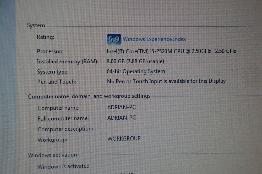 procesor laptop i5 2520m 2.5ghz 4 core 35w TDP