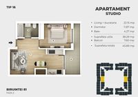 Apartament 2 camere open space Metrou Berceni