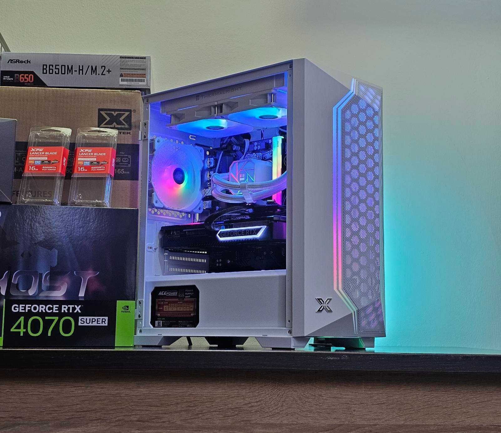 RTX 4070 Super/Ryzen 7-7700/RAM 32GB/SSD 1TB/Чисто Нов+Гаранция!