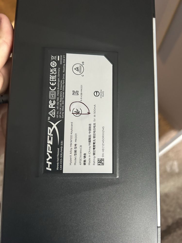 Продам клавиатуру hyperx
