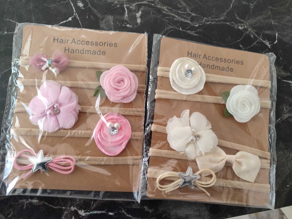 Бебешки ленти за коса с цветчета