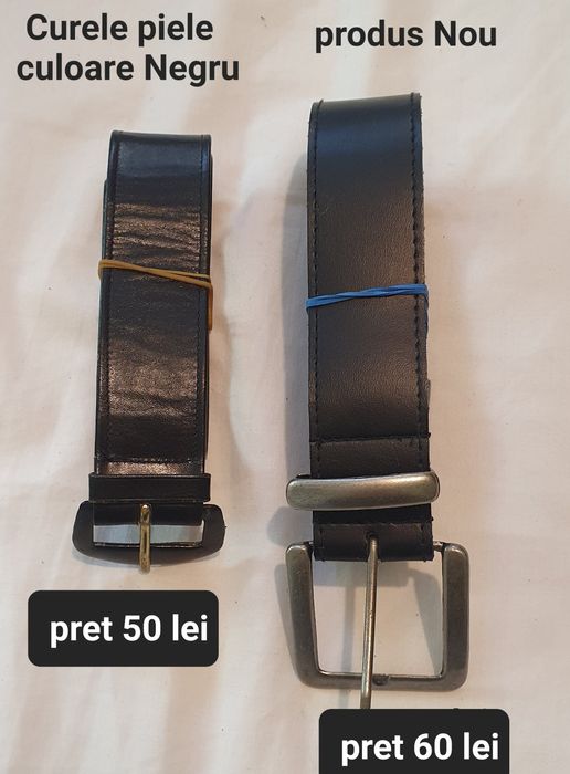Curele piele /Nou/Negru