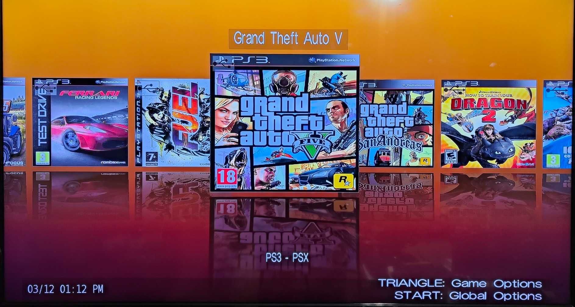 100 jocuri PS3 - Hard disk USB (portabil), GTA V, FIFA 24, Minecraft