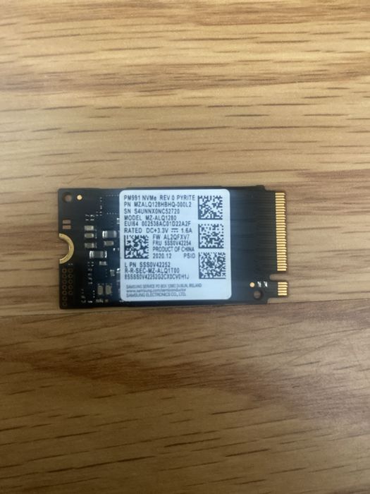 SSD NVMe Samsung 128GB Laptop - funcțional